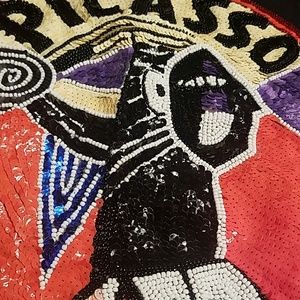 Colorado Tops - Picasso sequin artwork pop vintage Colorado Tops - Picasso sequin artwork pop vintage